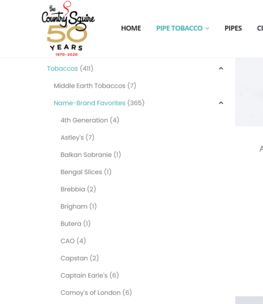 pipetobacco The Country Squire Tobacconist