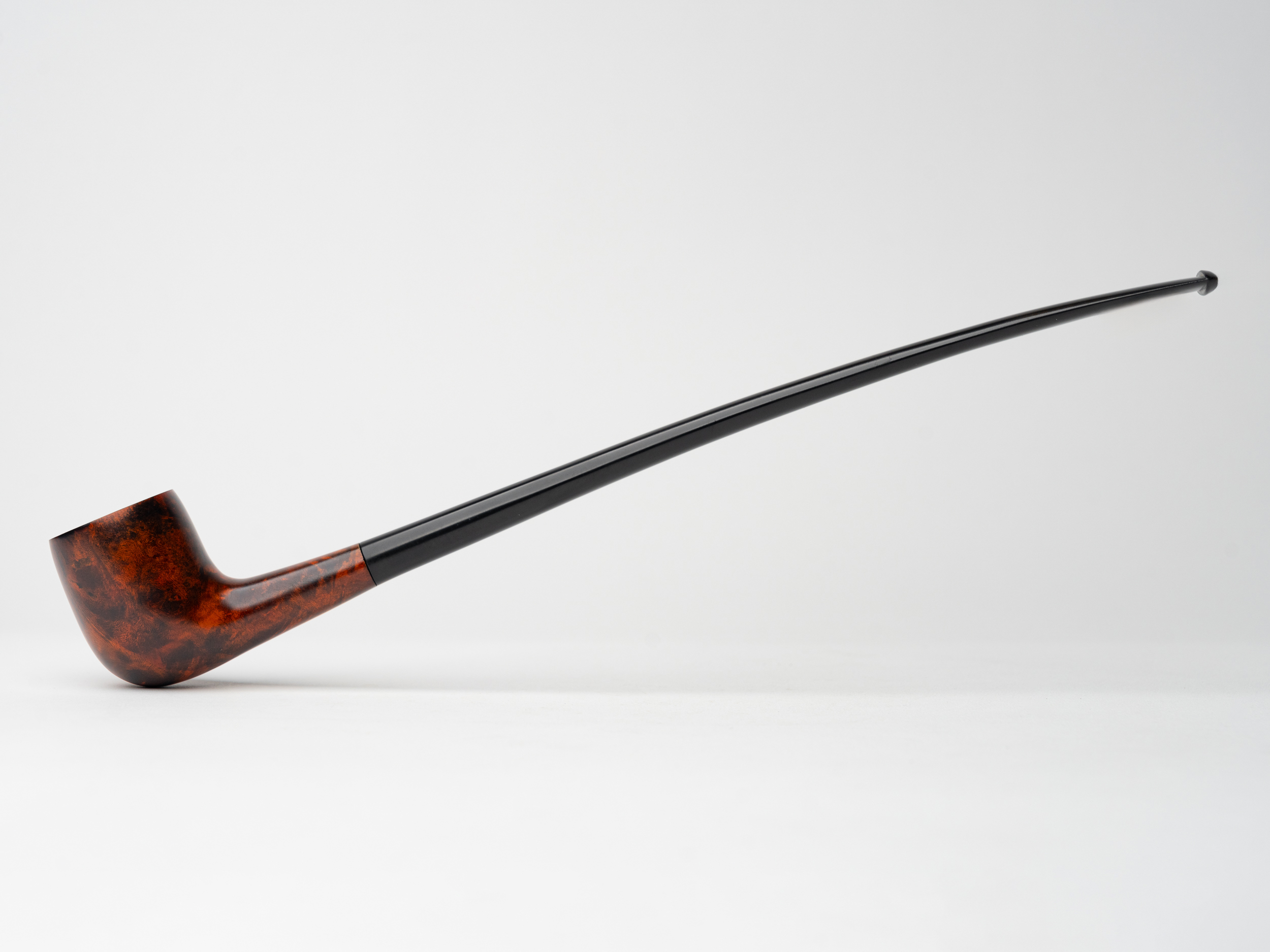 MUXIANG Pipa Briar Stelo Lungo Churchwarden Liscia Gandalf Tabacco Pipa - Foto 11