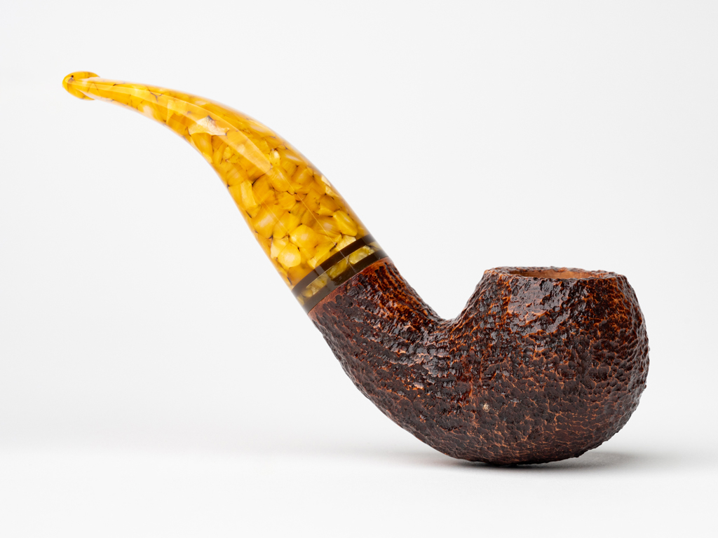 Savinelli Miele Brown Rusticated (642) (6mm) Tobacco Pipe - The