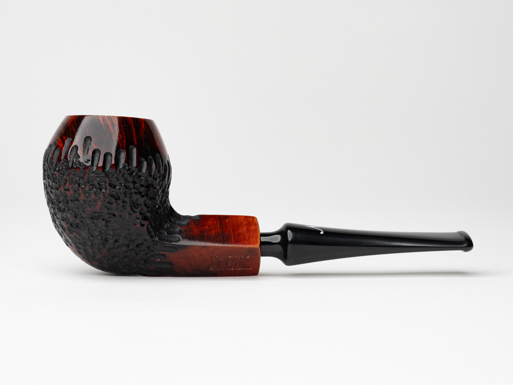 Nørding Erik The Red Partially Rusticated Bulldog Tobacco Pipe - The ...