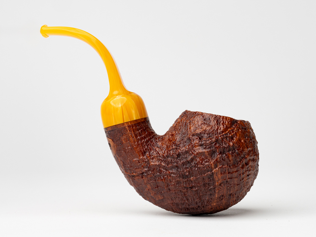 Moonshine Sandblasted Cannonball Tobacco Pipe - The Country Squire