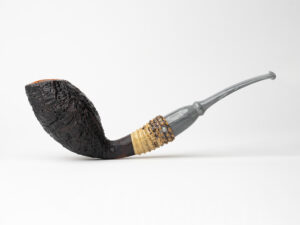 Nate King Black Fan Blast Magnum Egg w/ Bakelite Stem