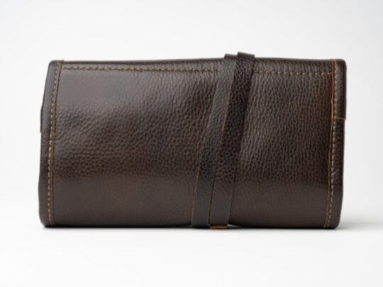Dark Fired Leather Pipe Roll - Image 3