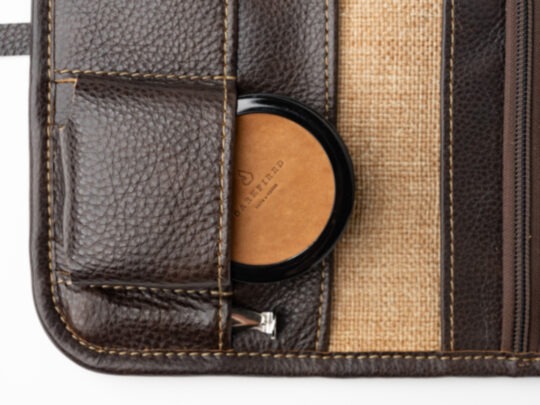 Dark Fired Leather Pipe Roll - Image 5