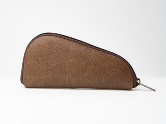 Dark Fired Leather Pipe Wallet