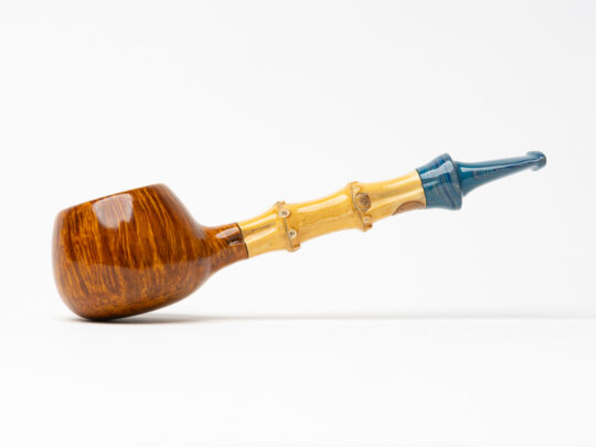 Romijn Pipes Smooth Apple w/ Bamboo Tobacco Pipe