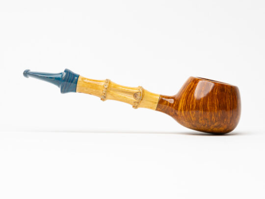 Romijn Pipes Smooth Apple w/ Bamboo Tobacco Pipe - Image 2