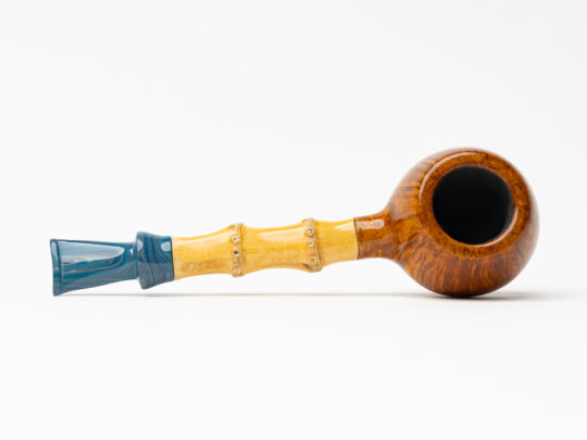 Romijn Pipes Smooth Apple w/ Bamboo Tobacco Pipe - Image 3