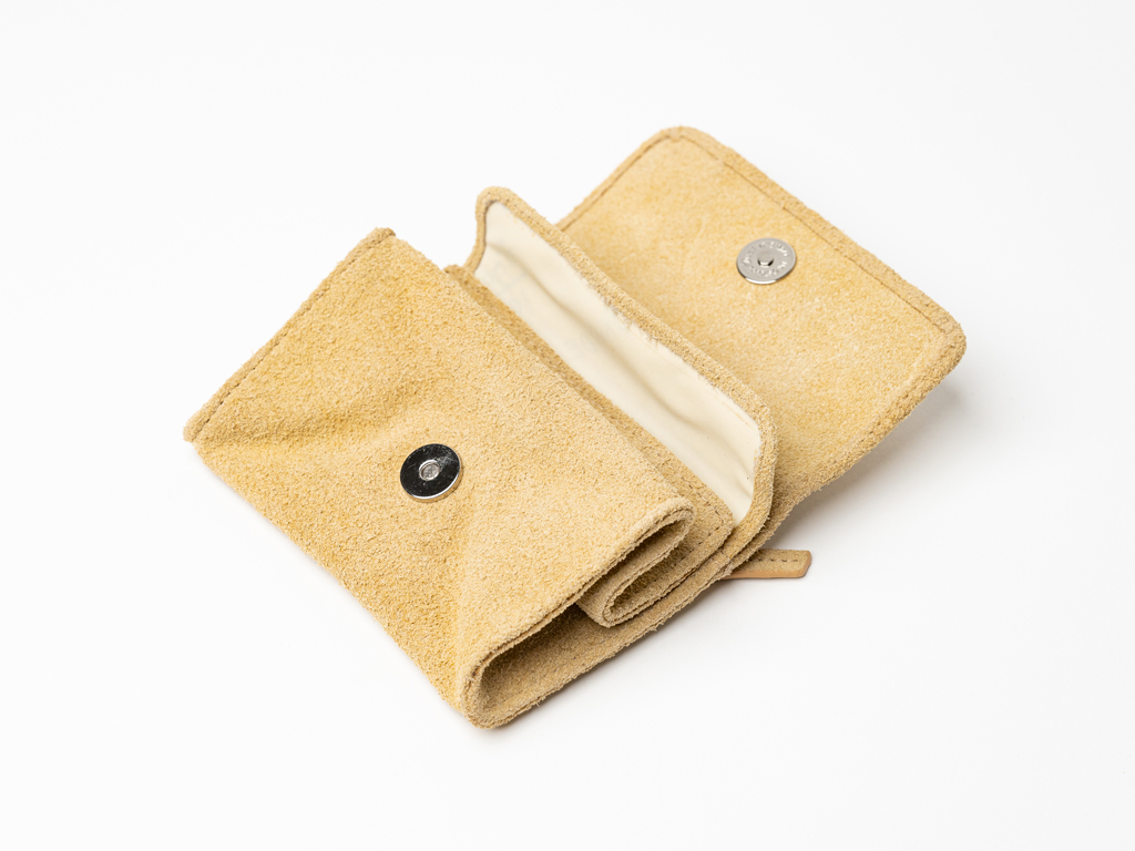 Genuine Leather Box Tobacco Pouch (Suede, Black or Brown) - Image 2