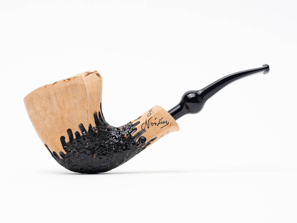 Nørding Signature Partially Rusticated Freehand Tobacco Pipe - The ...