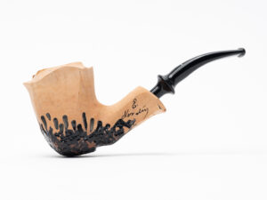 Nørding Signature Partially Rusticated Freehand Tobacco Pipe