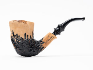 Nørding Signature Partially Rusticated Freehand Tobacco Pipe