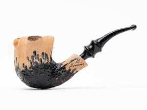 Nørding Signature Partially Rusticated Freehand Tobacco Pipe