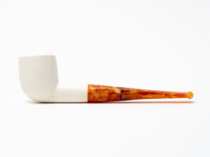 Servi-Meerschaum Billiard Floral Meerschaum Tobacco Pipe