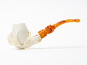 Servi-Meerschaum Carved Eagle Claw Tobacco Pipe