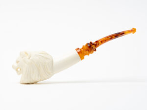 Servi-Meerschaum Carved Lion Meerschaum Tobacco Pipe