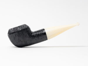 BriarWorks Classic Bullcap Rhondesian Dark  Rusticated (C52) Tobacco Pipe