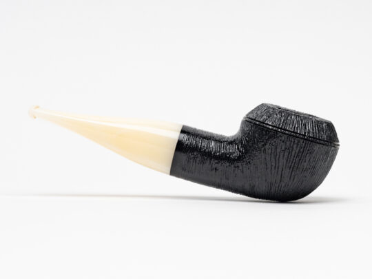 BriarWorks Classic Bullcap Rhondesian Dark  Rusticated (C52) Tobacco Pipe - Image 2