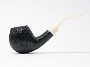 BriarWorks Classic Series Bent Apple Dark Rusticated (C91) Tobacco Pipe