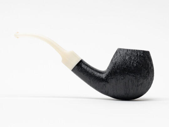 BriarWorks Classic Series Bent Apple Dark Rusticated (C91) Tobacco Pipe - Image 2