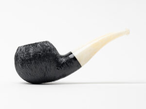BriarWorks Original Stubby Apple Dark Rusticated (OR01) Tobacco Pipe