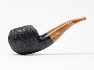 BriarWorks Original Stubby Apple Dark Rusticated (OR01) Tobacco Pipe