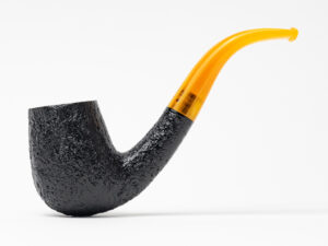 BriarWorks Classic Series Bent Billiard Dark Blast (C12) Tobacco Pipe