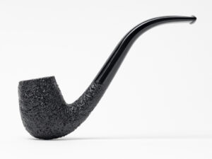 BriarWorks Classic Petite Bent Billiard Dark Blast (C13) Tobacco Pipe