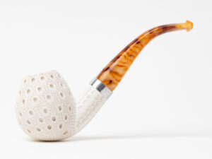 Paykoc Bent Brandy Lattice Meerschaum Tobacco Pipe