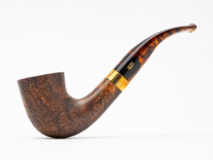 Chacom Churchill Sandblasted Bent Billiard (863) Tobacco Pipe
