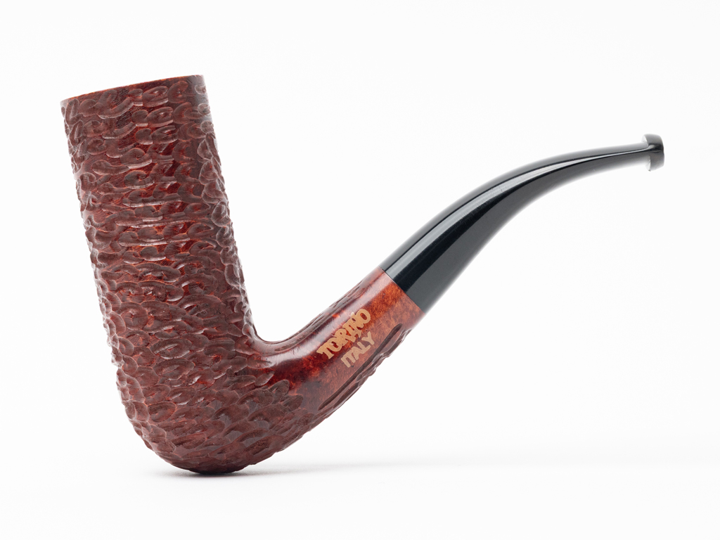 Torino Tower Rustic Bent Tobacco Pipe