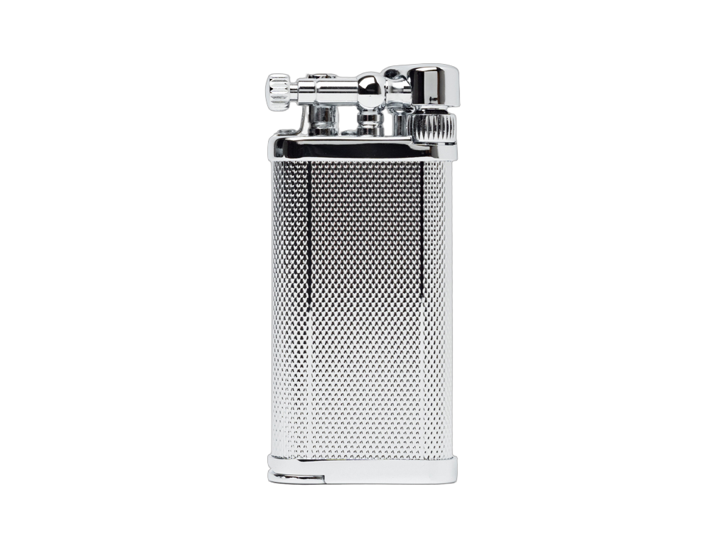 IM Corona Old Boy Chrome Engine Turned Pipe Lighter