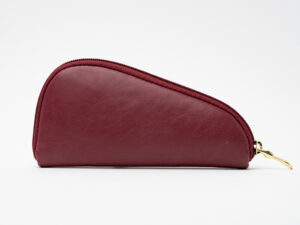 Dark Fired Leather Burgundy Pipe Wallet