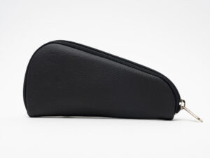 Dark Fired Leather Black Pipe Wallet