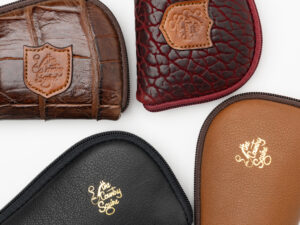 Dark Fired Leather "Country Squire" Pipe Wallet