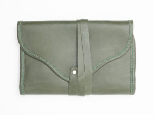 Dark Fired Leather Sage Green 2 Pipe Roll