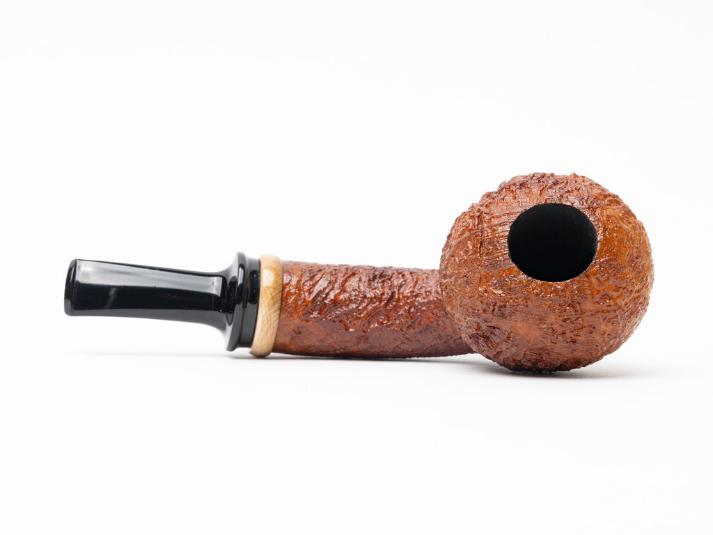 Jason Patrick Sandblasted Large Acorn W/ Mammoth Ivory Tobacco Pipe