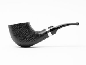 Morgan Bones Black Jack (31) Sandblasted Panel Horn Briar Pipe