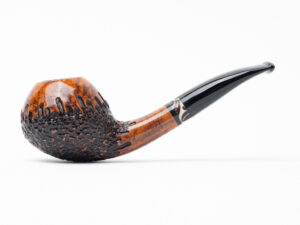 Nording Smooth Bent Apple Semi-Rusticated Nosewarmer (2-1) Tobacco Pipe