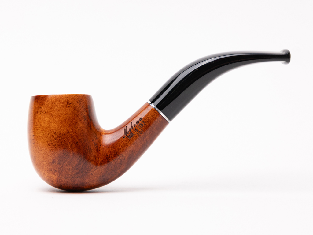 pipe tobacco 101 Molina Starter Kit Smooth Light Brown Bent Billiard (101) (9mm) Tobacco Pipe
