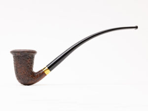 Chacom Partially Rusticated Calabash Churchwarden Tobacco Pipe