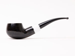 White Elephant Kenya Smooth Grey Bent Pot (9mm) Tobacco Pipe