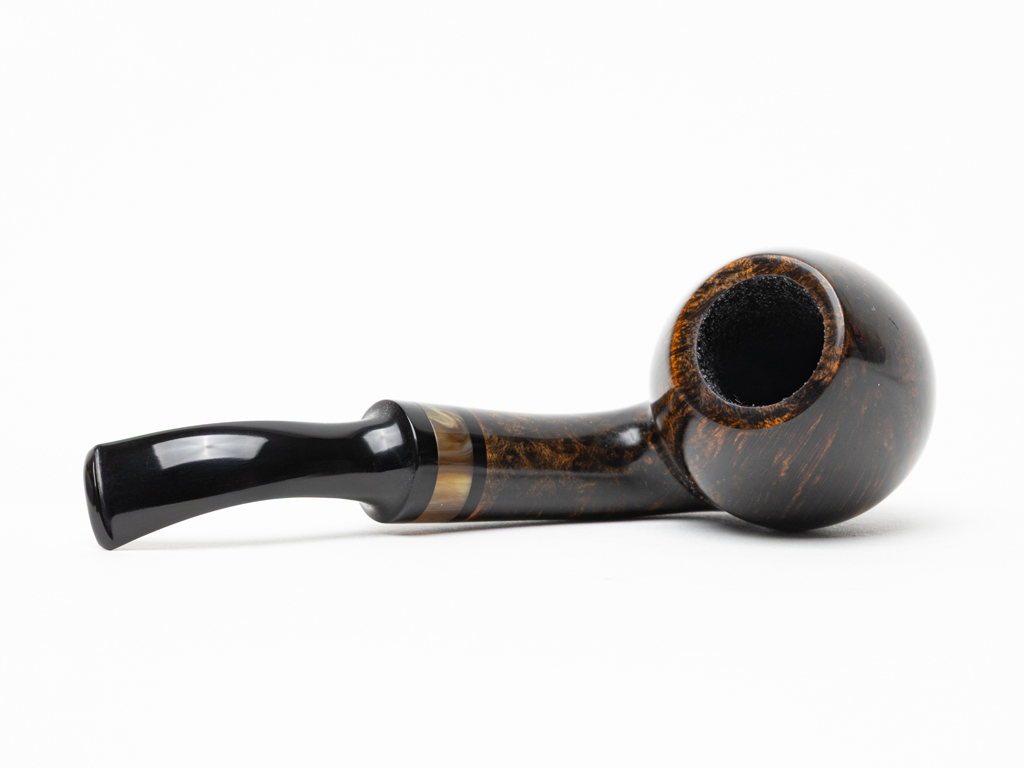 Papa Bear's Pipes Smooth Bent Egg with Horn Tobacco Pipe - Image 3