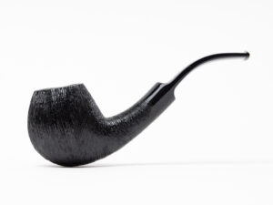 BriarWorks Classic Series Bent Apple Dark Rusticated (C91) Tobacco Pipe