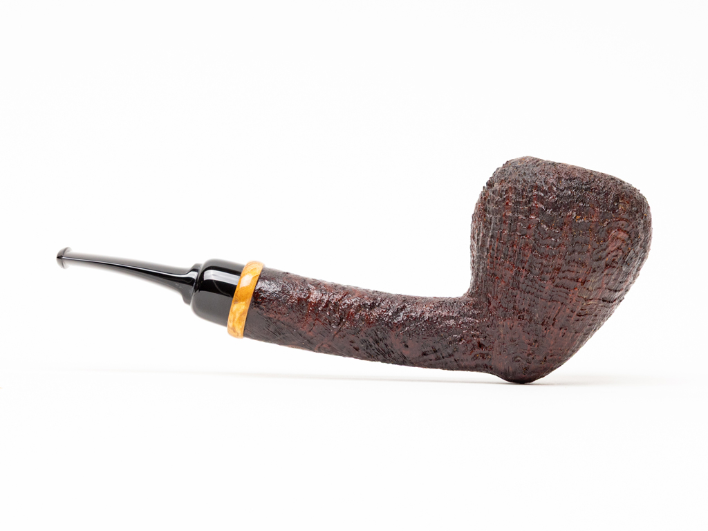 Jason Patrick Sandblasted Long Shanked Acorn Tobacco Pipe - Image 2