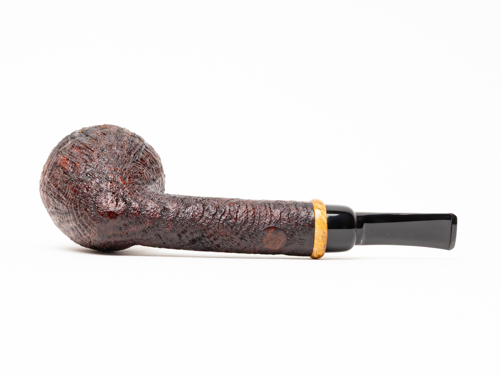 Jason Patrick Sandblasted Long Shanked Acorn Tobacco Pipe - Image 4