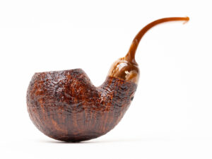 Moonshine Cannonball Brown Sandblasted with Coffee Stem Tobacco Pipe