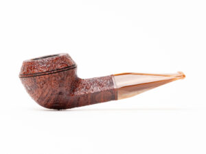 BriarWorks Classic Brown Sandblasted Bulldog with Coffee Stem (C53) Tobacco Pipe