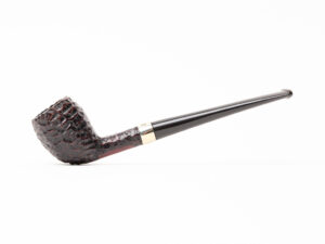 Peterson Junior Rusticated Nickel Mounted Belge Fishtail Tobacco Pipe