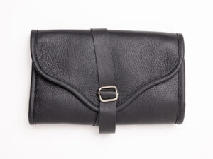 Dark Fired Leather Black 2 Pipe Roll